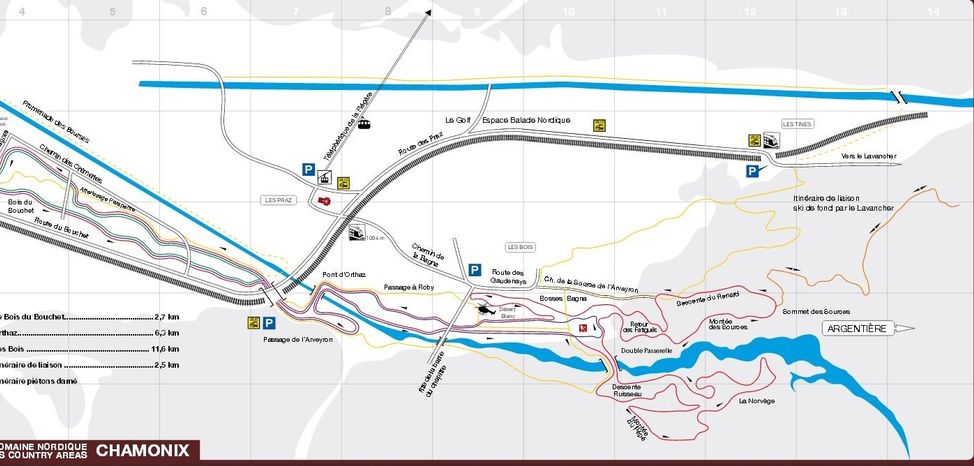 Detaillierte Infos zum Langlauf und den Loipen im Langlaufgebiet Chamonix Mont Blanc
