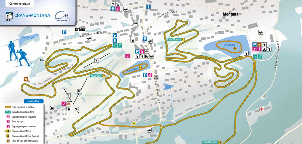 Loipenplan Crans-Montana