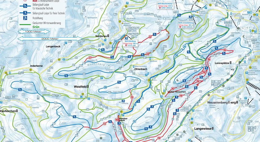 Information on Cross-Country Skiing at Cross Country Center Westfeld Ohlenbach