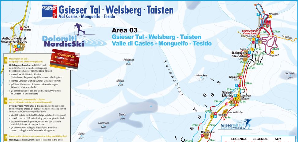 Information on Cross-Country Skiing at Gsies Valley