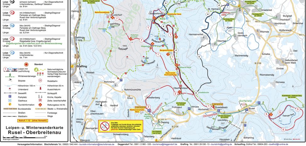 Detaillierte Infos zum Langlauf und den Loipen im Langlaufgebiet Deggendorf – Rusel – Bischofsmais