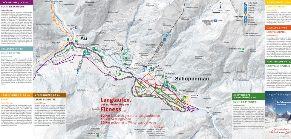 Information on Cross-Country Skiing at Au - Schoppernau