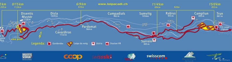Information on Cross-Country Skiing at Disentis