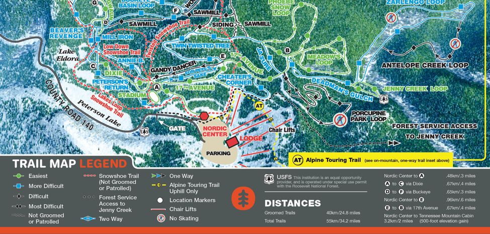 Loipenplan Eldora Mountain Resort