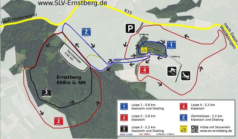 Information on Cross-Country Skiing at Ernstberg bei Daun