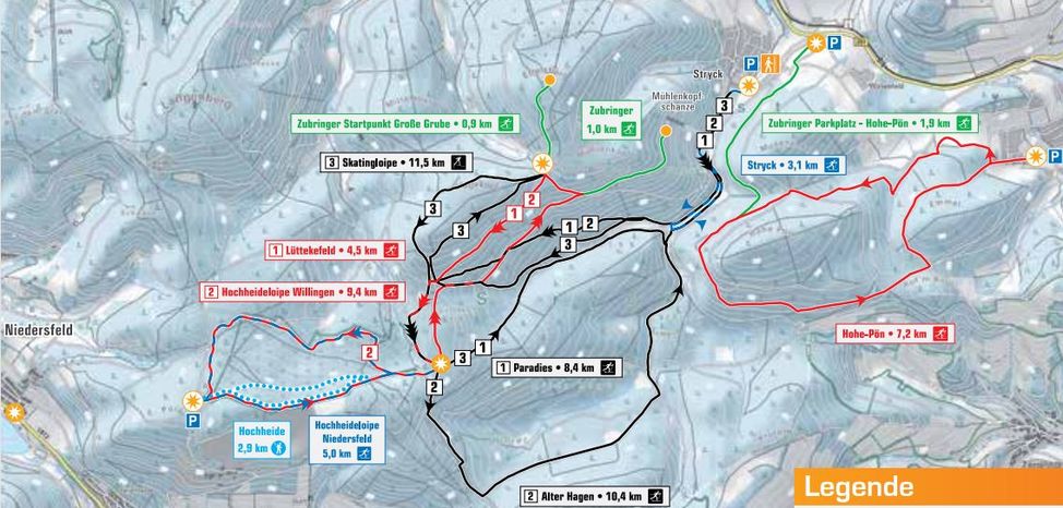 Loipenplan Niedersfeld Willingen