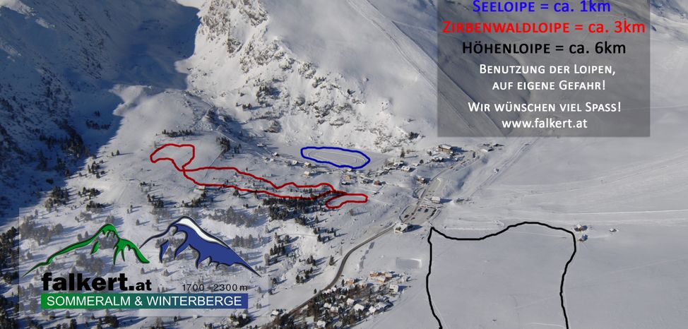 Detaillierte Infos zum Langlauf und den Loipen im Langlaufgebiet Falkert