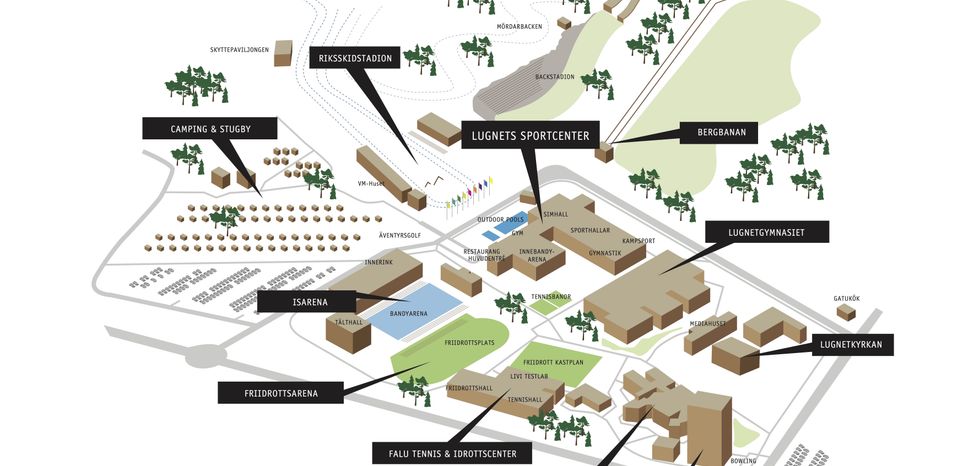 Loipenplan Lugnet Falun