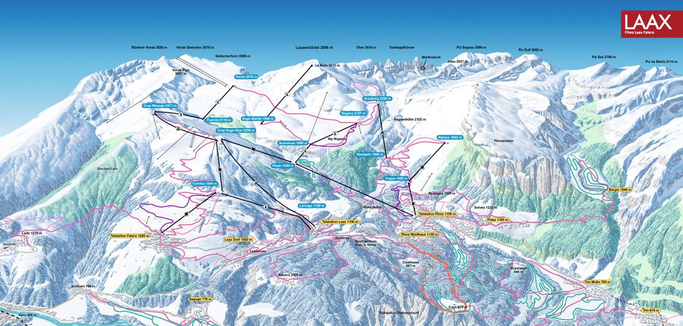 Loipenplan Flims Laax