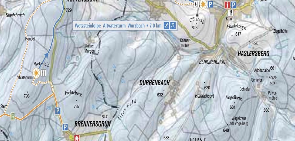 Loipenplan Wurzbach Schiefergebirge