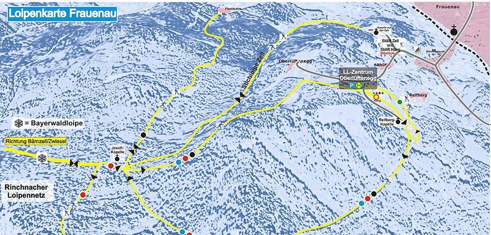 Detaillierte Infos zum Langlauf und den Loipen im Langlaufgebiet Frauenau