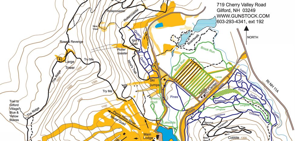 Detaillierte Infos zum Langlauf und den Loipen im Langlaufgebiet Gunstock Ski Area
