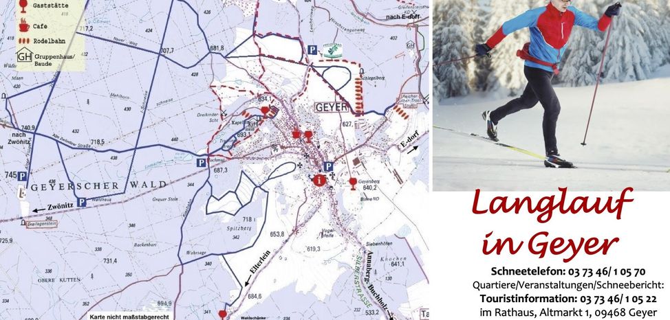 Detaillierte Infos zum Langlauf und den Loipen im Langlaufgebiet Geyer