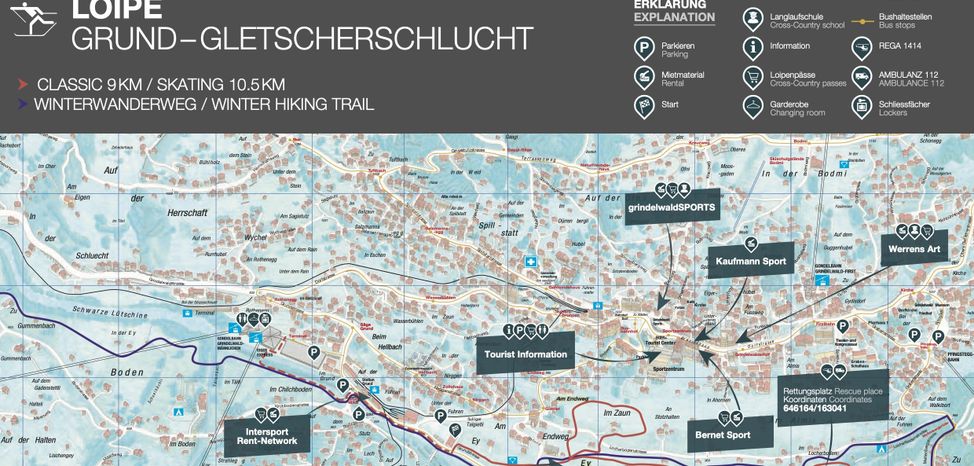 Loipenplan Grindelwald