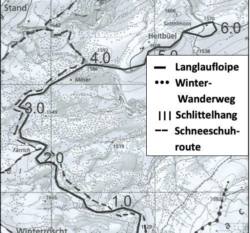 Loipenplan Habkern - Lombachalp Loipe