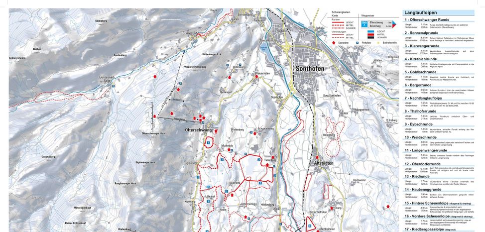 Detaillierte Infos zum Langlauf und den Loipen im Langlaufgebiet Hörnerdörfer