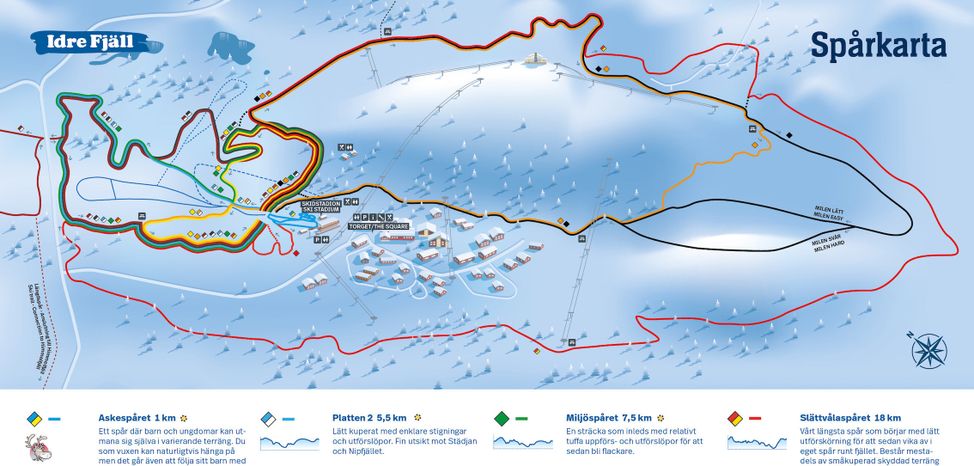 Detaillierte Infos zum Langlauf und den Loipen im Langlaufgebiet Idre Fjäll