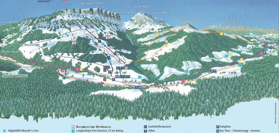 Detaillierte Infos zum Langlauf und den Loipen im Langlaufgebiet Innereriz