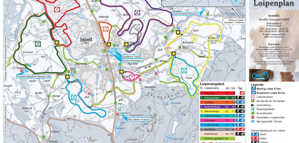 Detaillierte Infos zum Langlauf und den Loipen im Langlaufgebiet Inzell