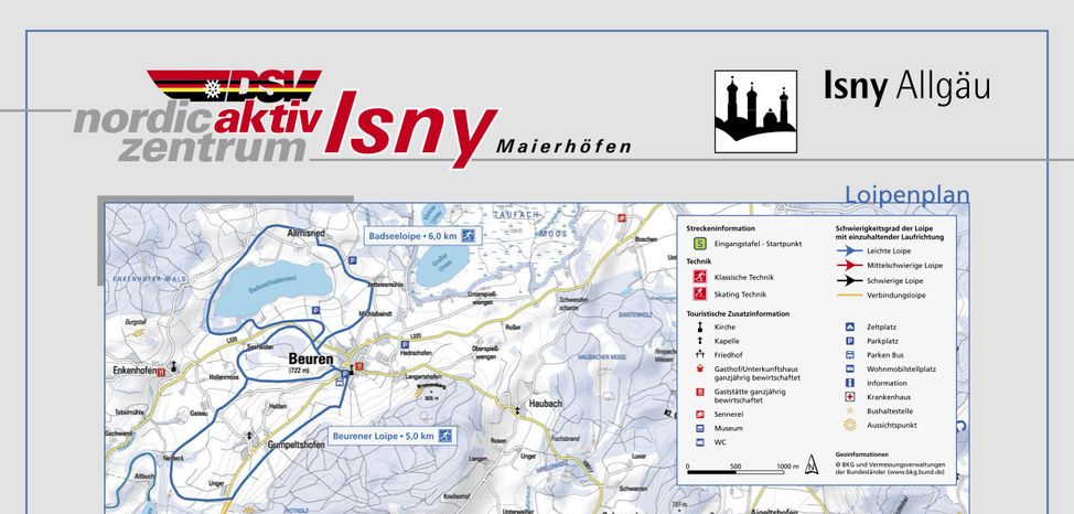 Detaillierte Infos zum Langlauf und den Loipen im Langlaufgebiet Isny - Maierhöfen