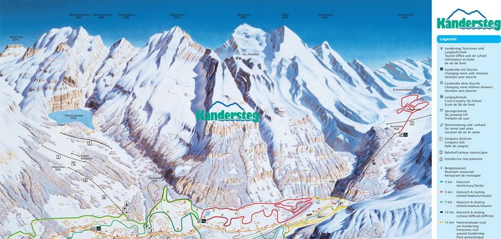 Detaillierte Infos zum Langlauf und den Loipen im Langlaufgebiet Kandersteg