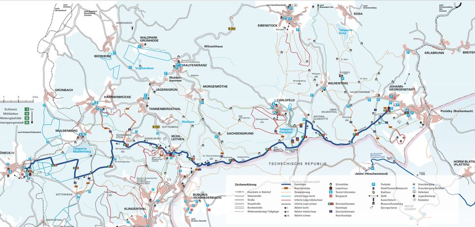 Loipenplan Klingenthal - Mühlleiten