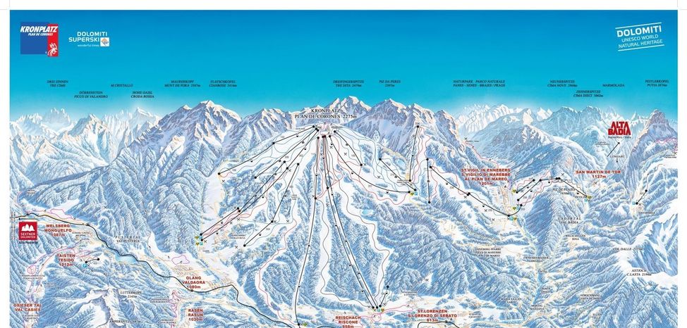 Übersichtsplan Ferienregion Kronplatz