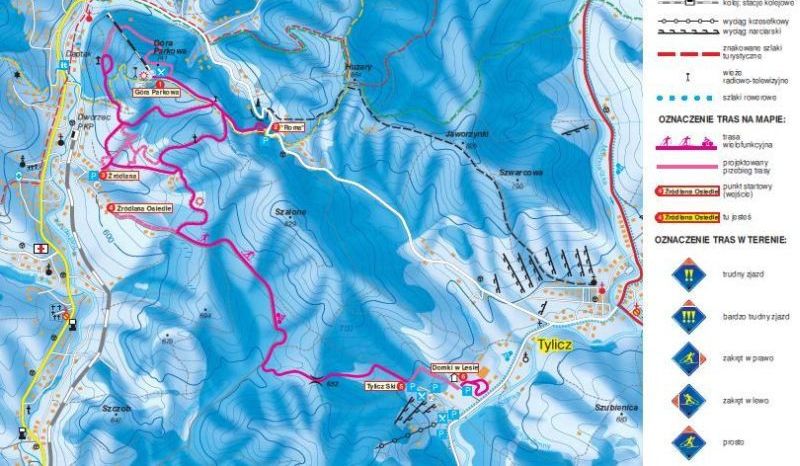 Loipenplan Krynica - Tylicz