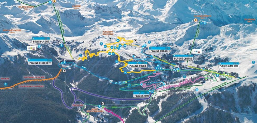 Loipenplan La Plagne