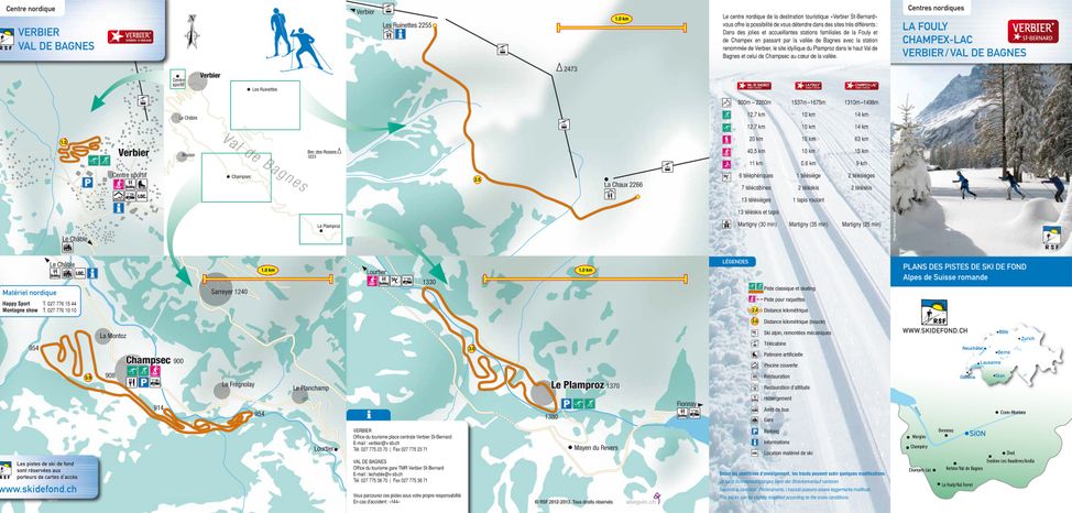 Detaillierte Infos zum Langlauf und den Loipen im Langlaufgebiet Verbier / Val de Bagnes