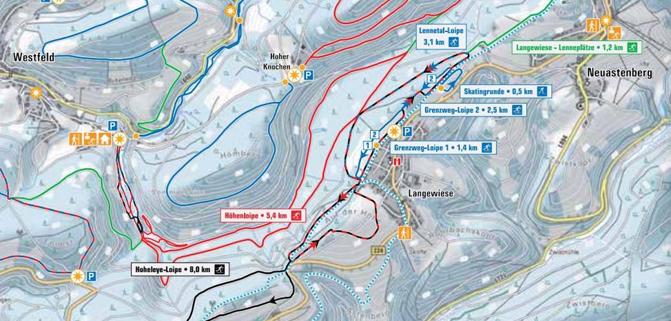 Loipenplan Langewiese
