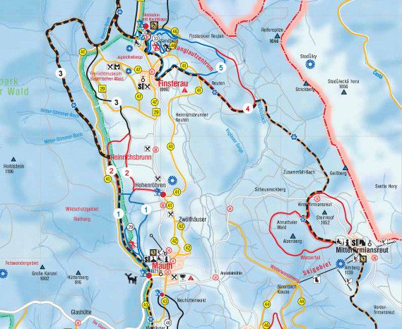 Detaillierte Infos zum Langlauf und den Loipen im Langlaufgebiet Langlaufzentrum Mauth-Finsterau