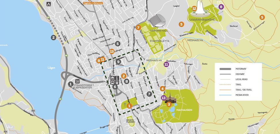 Loipenplan Lillehammer