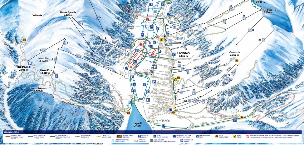 Detaillierte Infos zum Langlauf und den Loipen im Langlaufgebiet Livigno