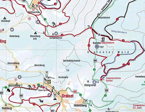 Detaillierte Infos zum Langlauf und den Loipen im Langlaufgebiet Loipenzentrum Grainet - Obergrainet - Haidel