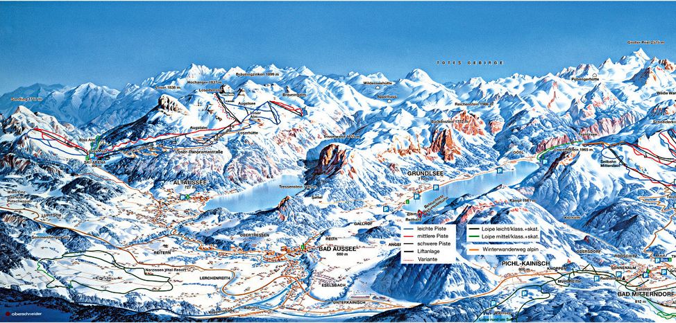 Panoramakarte Ausseerland - Salzkammergut