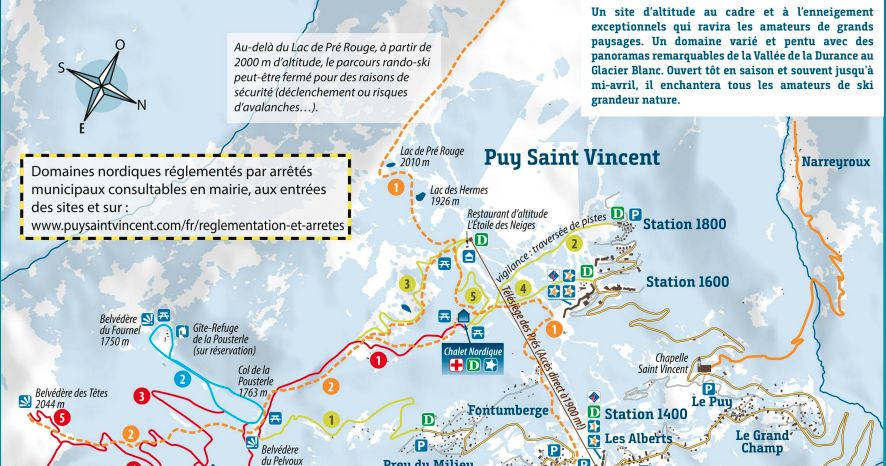 Loipenplan von Puy-Saint-Vincent