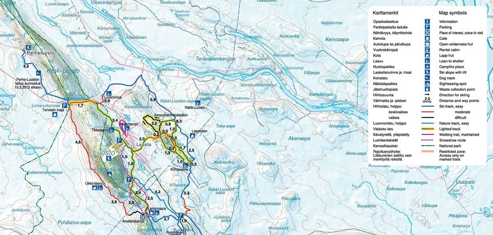 Detaillierte Infos zum Langlauf und den Loipen im Langlaufgebiet Pyhä