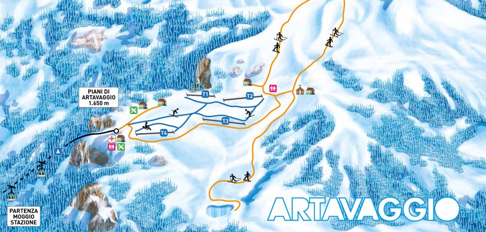 Loipenplan Paini di Artavaggio