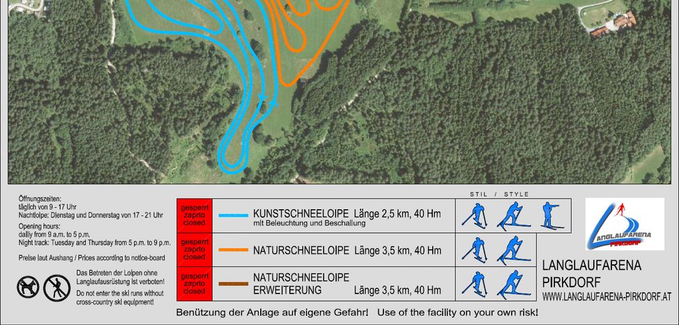 Information on Cross-Country Skiing at Pirkdorf