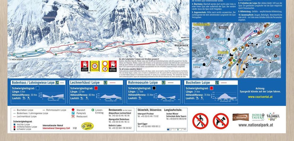 Information on Cross-Country Skiing at Rauris Valley