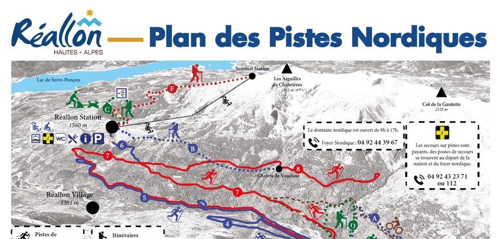 Detaillierte Infos zum Langlauf und den Loipen im Langlaufgebiet Réallon