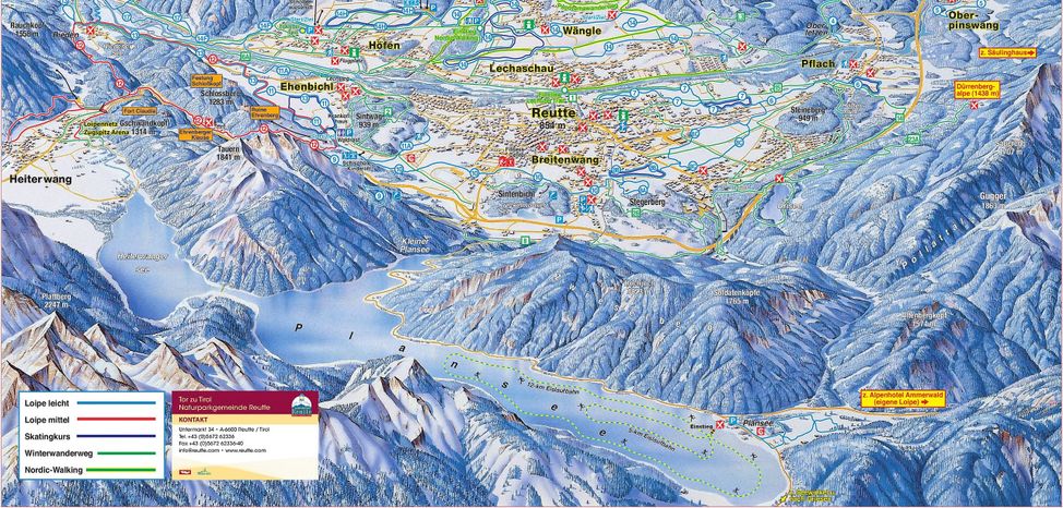 Information on Cross-Country Skiing at Reutte