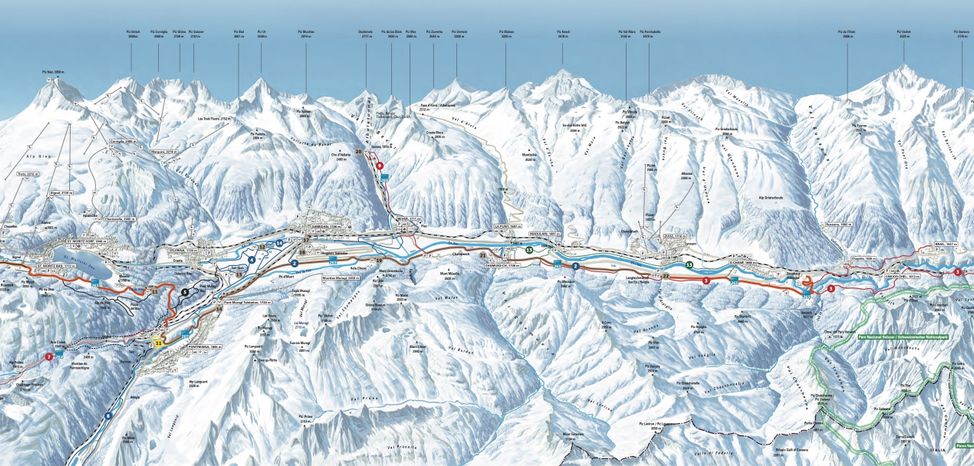 Loipenplan St. Moritz (Engadin Nord)