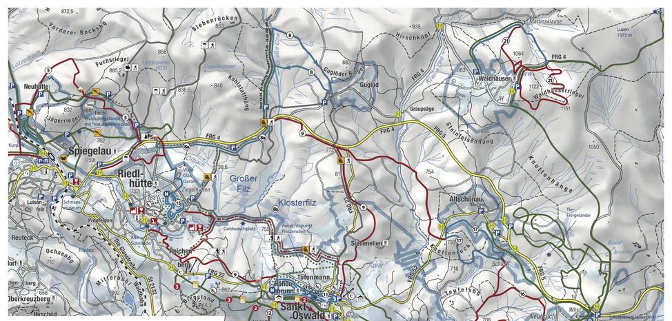 Loipenplan St. Oswald Riedlhütte