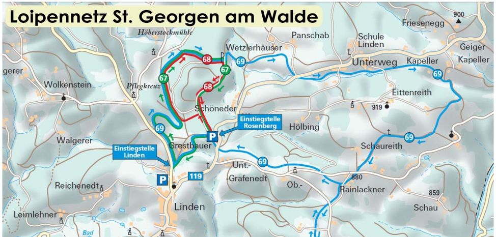 Detaillierte Infos zum Langlauf und den Loipen im Langlaufgebiet St. Georgen am Walde