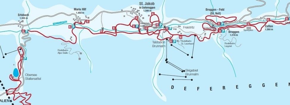 Loipenplan Defereggental