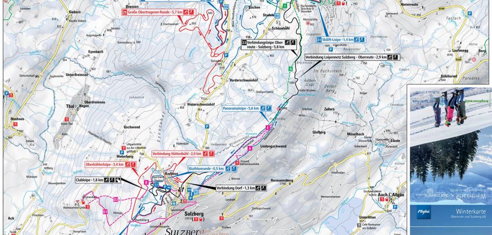 Detaillierte Infos zum Langlauf und den Loipen im Langlaufgebiet Sulzberg Nordic Sport Park