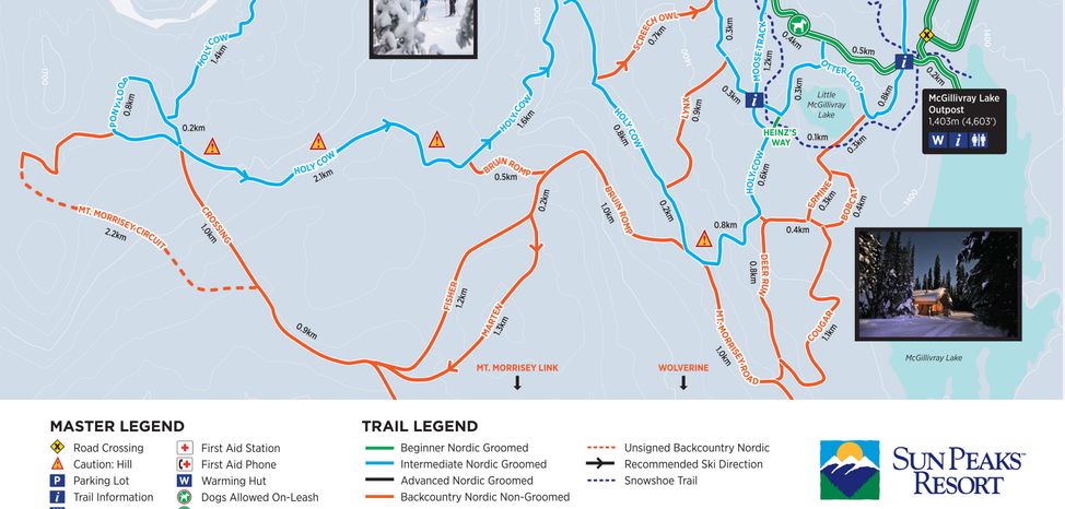 Loipenplan Sun Peaks