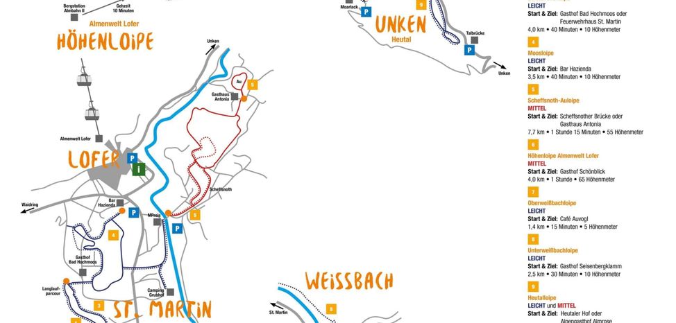 Information on Cross-Country Skiing at Salzburger Saalachtal